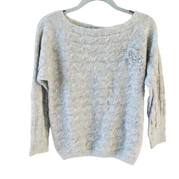 Military Hippie Sweaters - Military Hippie Forever Roses Grey Knit Sweater Size 1X NWT